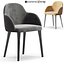 CB2 Giulia Grey Velvet Dining Armchair