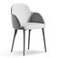 CB2 Giulia Grey Velvet Dining Armchair
