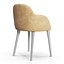 CB2 Giulia Grey Velvet Dining Armchair