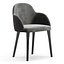 CB2 Giulia Grey Velvet Dining Armchair