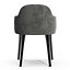 CB2 Giulia Grey Velvet Dining Armchair