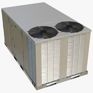 3D 2 vents rooftop air conditioning model