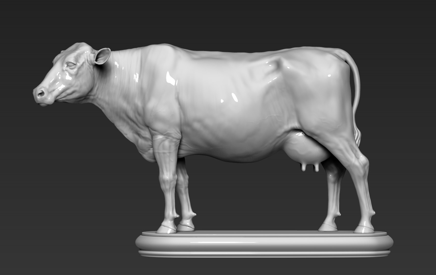 3D Cow - TurboSquid 2234279