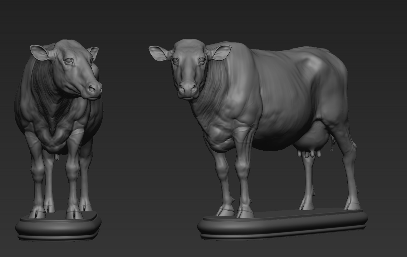 3D Cow - TurboSquid 2234279