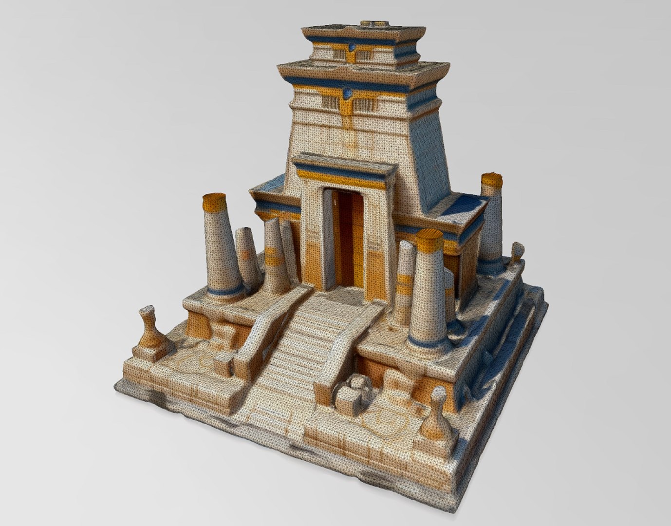 Ancient Egypt Temple - Chibi Cartoon Cel Shading Style 3D Model ...