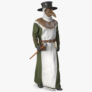 3D Plague Doctor Walking model