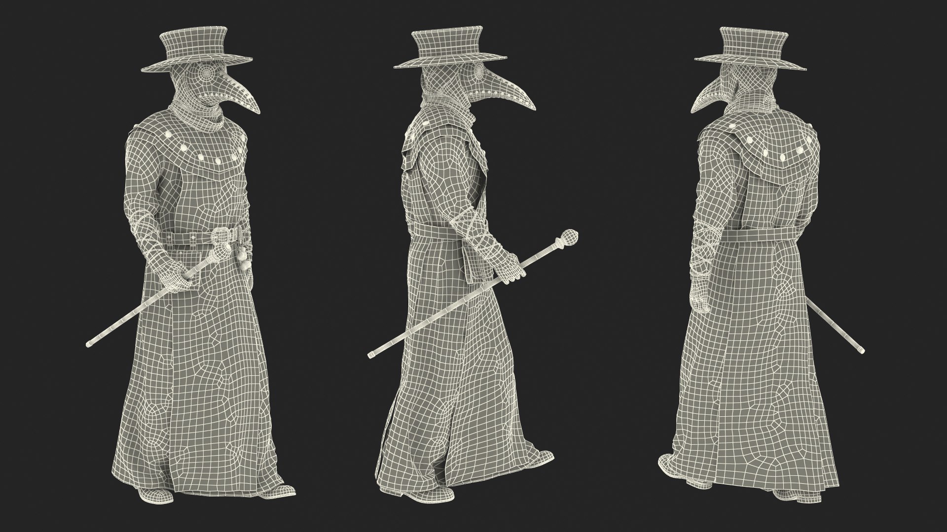 3D Plague Doctor Walking model https://p.turbosquid.com/ts-thumb/tO/ulj9Nk/z1/plague_doctor_walking_024/jpg/1744964252/1920x1080/fit_q87/8c20672541034b63dc5bebcdc240bcfcd64cd715/plague_doctor_walking_024.jpg