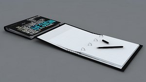 3d book notebook model