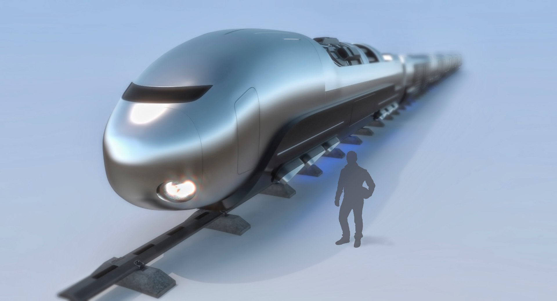 Sci-fi Hover Train 3d Model