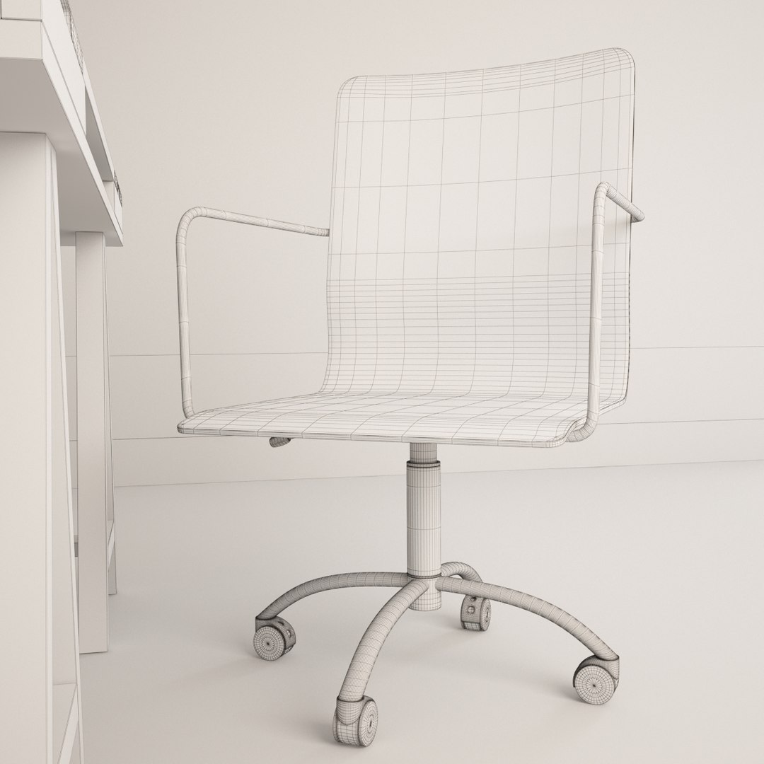 Desktop desk 3D model - TurboSquid 1577863