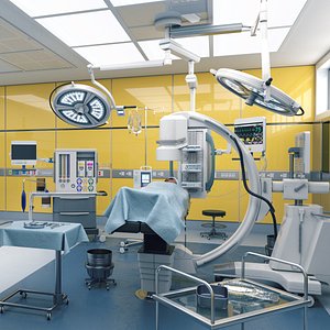 3D Surgery Room with Patient