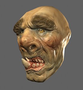 orc head 3d obj