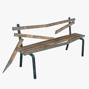 3D Damaged bench