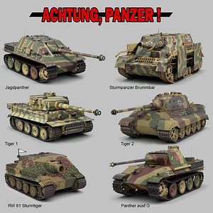 ww2 german military vehicles 3D model