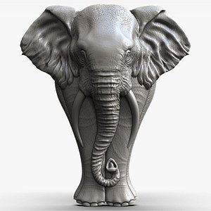 elephant Sculpture bas-relief  for CNC