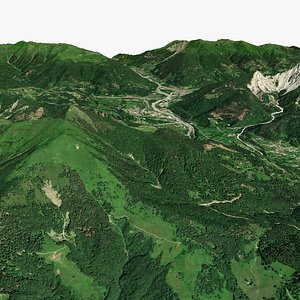 3D Carnic Alps Tyrol Carinthia Friuli-Venezia Giulia and Veneto Austria and Italy model