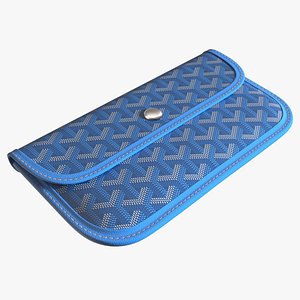 Classic Blue Monogram Pouch 3D model