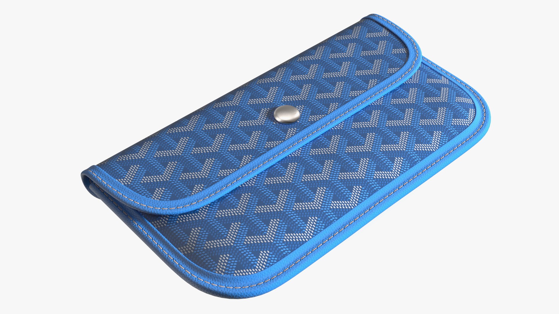 Classic Blue Monogram Pouch 3D model preview