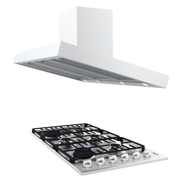Cooktop miele 6 burner 3D model TurboSquid 1579476