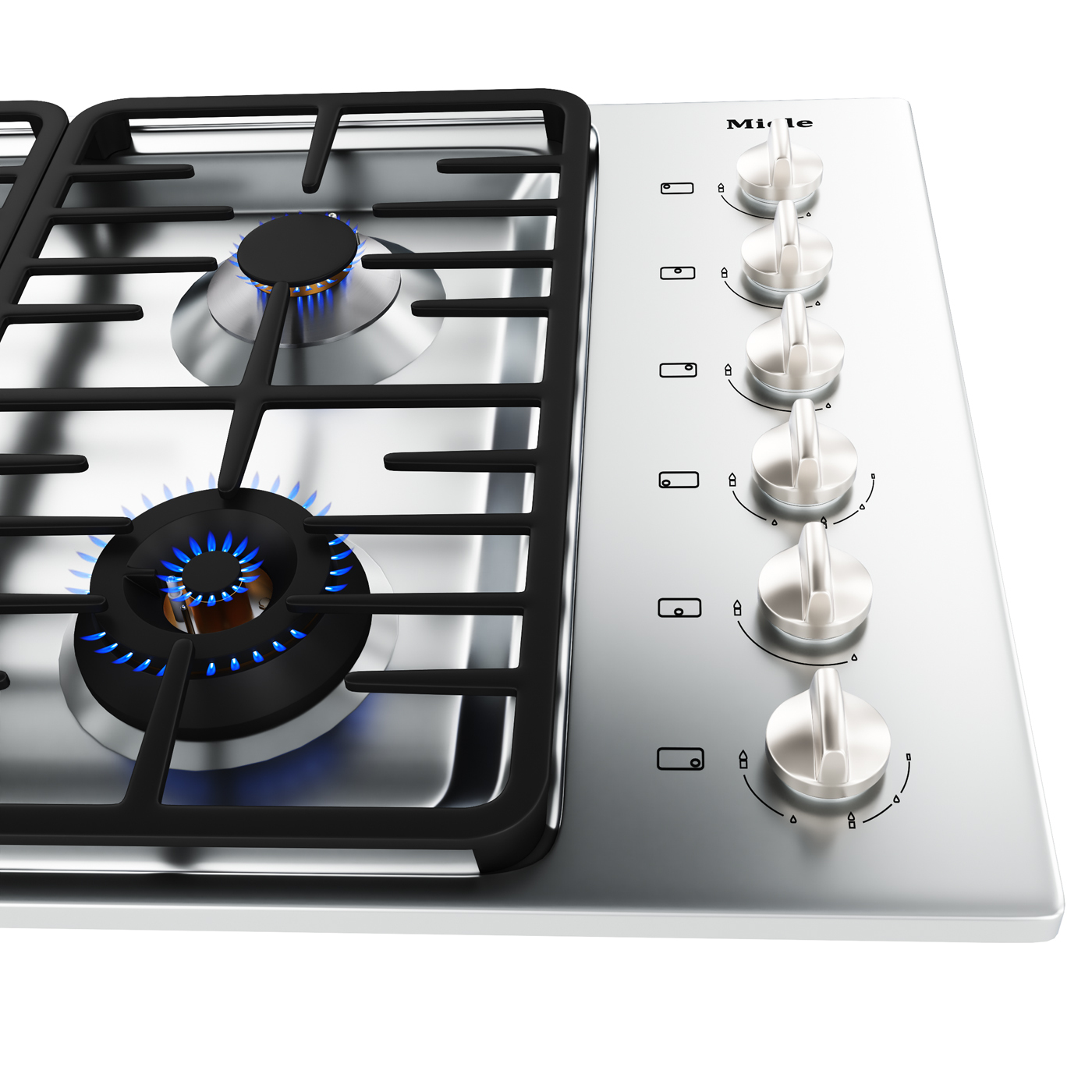 Cooktop miele 6 burner 3D model TurboSquid 1579476