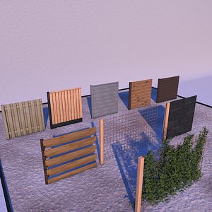 fences landscape garden 3D