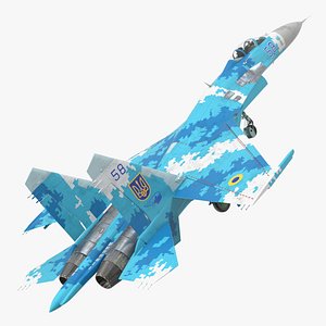Ukrainian Sukhoi Su-27 Flanker Fighter Aircraft