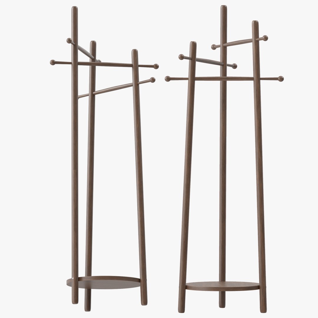 Wooden Coat Rack Freestanding 3D Model - TurboSquid 2037318