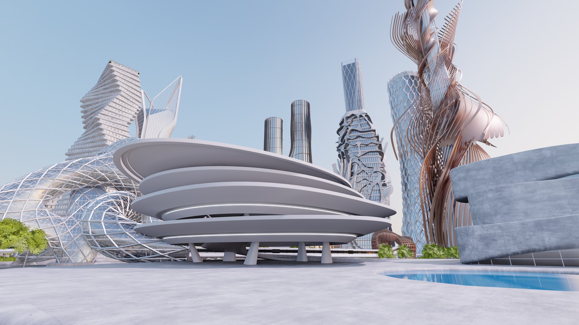 Future City Island Next Model - TurboSquid 1950890