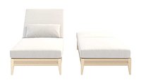 Restoration hardware GREYSTONE TEAK CHAISE
