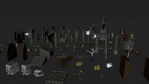 3D Ultimate Modular Ruins Pack 92 Model