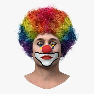 man clown head mens 3D