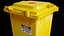 Biohazardous Waste Wheeled Trash Can Rigged PBR
