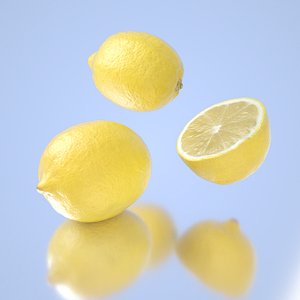 3D model photorealistic lemons