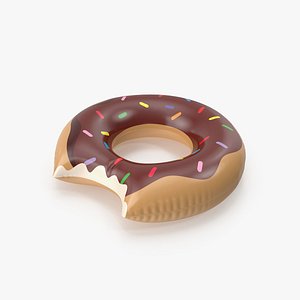 Giant Chocolate Top Donut Pool Float 3D model