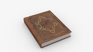 Old Cover Book Rigged and Animated 3D