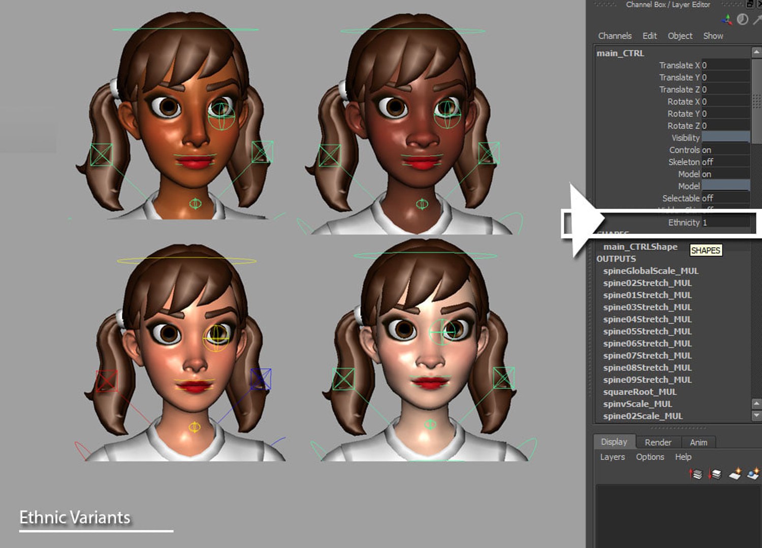 Rigged facial beautiful 3D model - TurboSquid 1417744