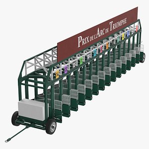 horse racing starting gates 3D