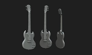 3D SG guitar