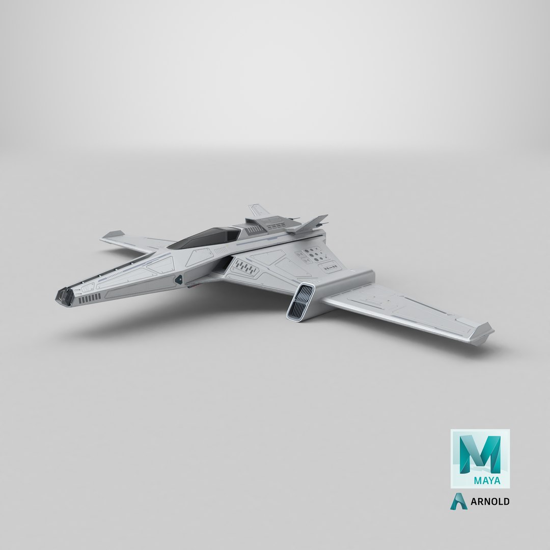Futuristic Space Fighter Aircraft 3D model https://p.turbosquid.com/ts-thumb/tQ/25EhAX/Mo/stemcell_maya_arnold_render/png/1724316876/1920x1080/fit_q87/90255b0b6796c4b0078a6b510d0dd37bdfb06bc1/stemcell_maya_arnold_render.jpg