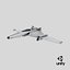 Futuristic Space Fighter Aircraft 3D model