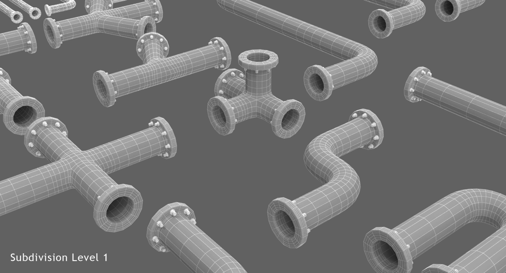 modular pipe pack 3D model https://p.turbosquid.com/ts-thumb/tQ/5ZeITA/4qmYDbbp/wireframe_06/png/1517947943/1920x1080/fit_q87/d740ab4c9ed9f99205ae67364869ff94c183c20c/wireframe_06.jpg