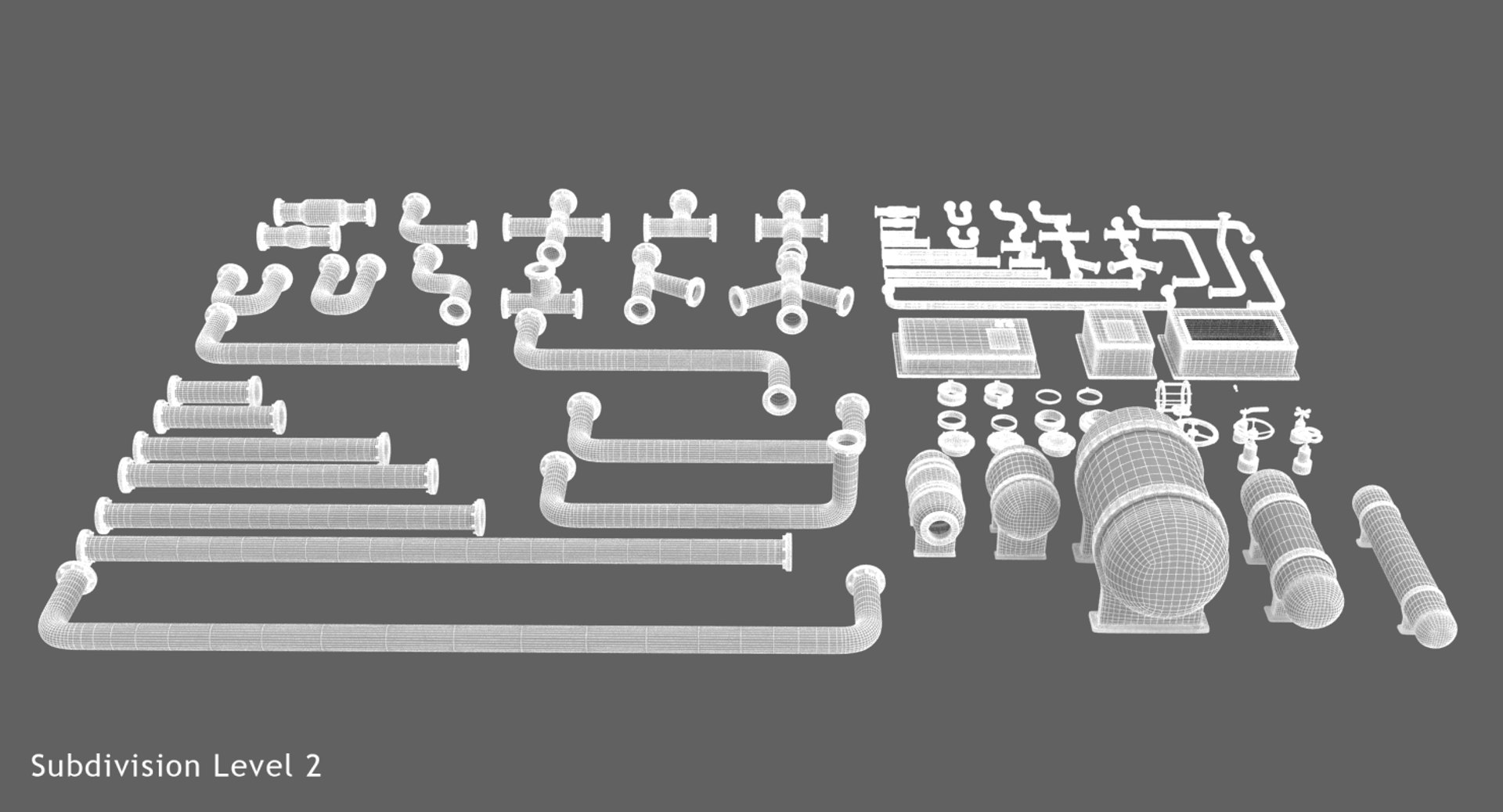 modular pipe pack 3D model https://p.turbosquid.com/ts-thumb/tQ/5ZeITA/5jhLSdtR/wireframe_02/png/1517947942/1920x1080/fit_q87/654e1aed0bf35165a064451ff6df00376b93283e/wireframe_02.jpg