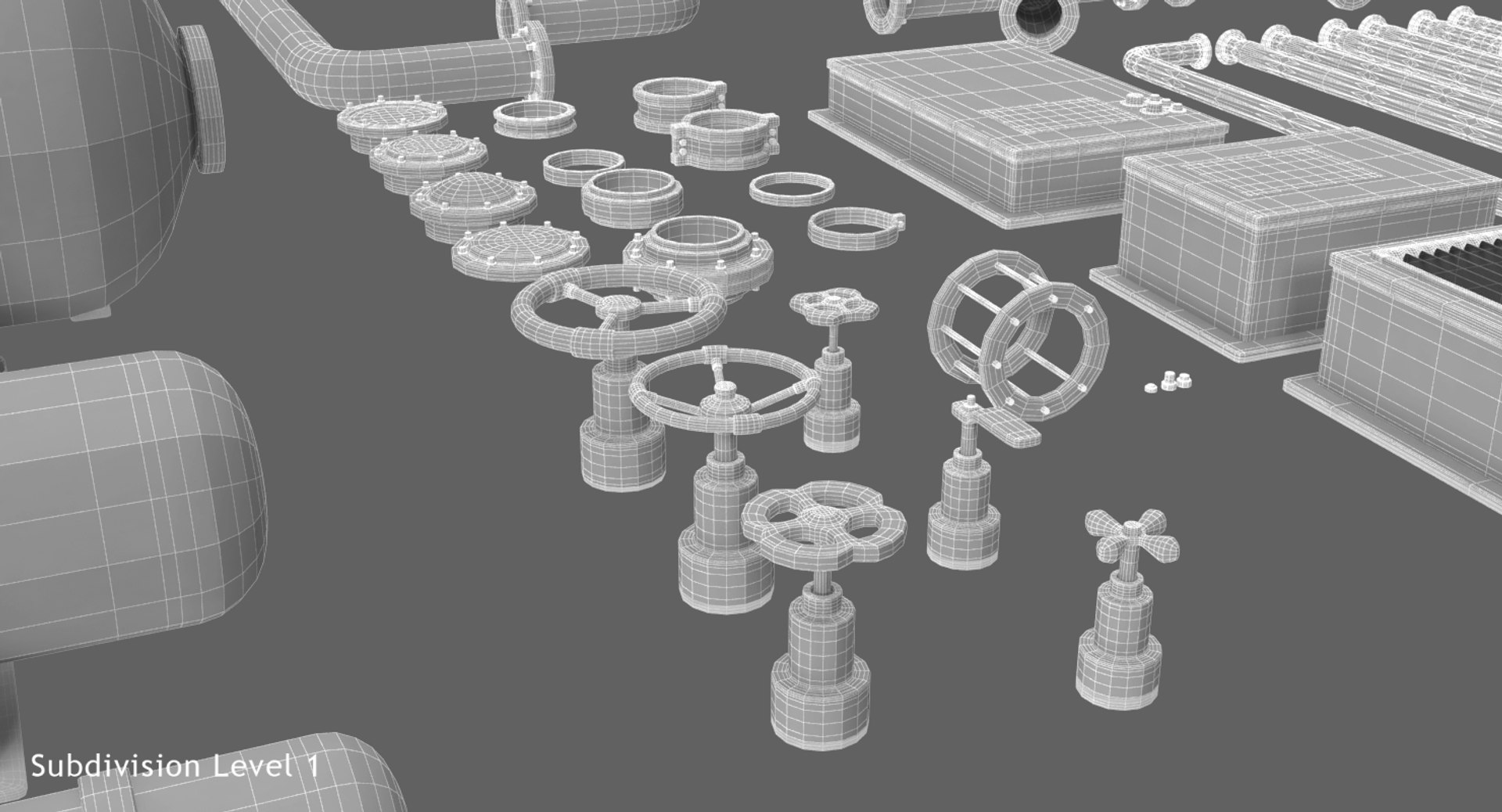 modular pipe pack 3D model https://p.turbosquid.com/ts-thumb/tQ/5ZeITA/cvpyvZ77/wireframe_04/png/1517947943/1920x1080/fit_q87/ce77c4187e620eb2905e79bfe83f535d17a6b997/wireframe_04.jpg