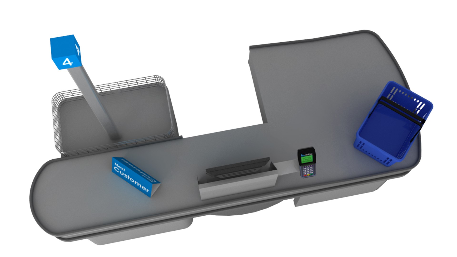 Checkout Counter Card Swipe 3ds