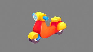 Cartoon scooter toy Low-poly 3D model model