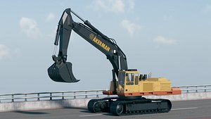 Akerman H25D Excavator 3D Model