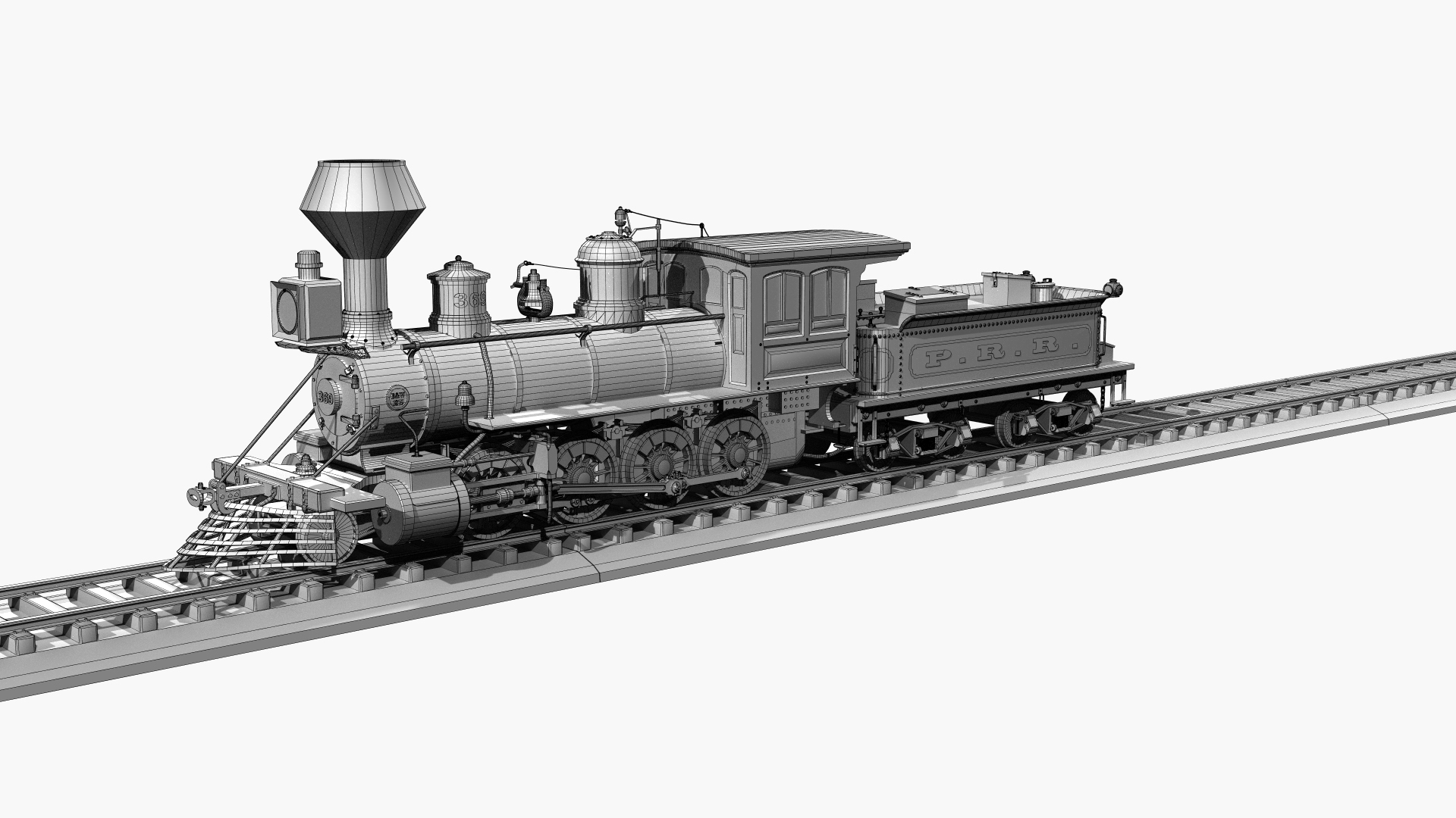 Prr Engine Tender Rigged Lightwave Lwo