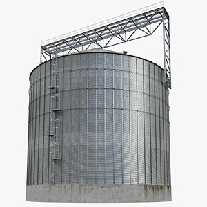 3d model silo grain