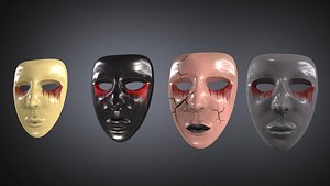 3D Theater Masks Pack model