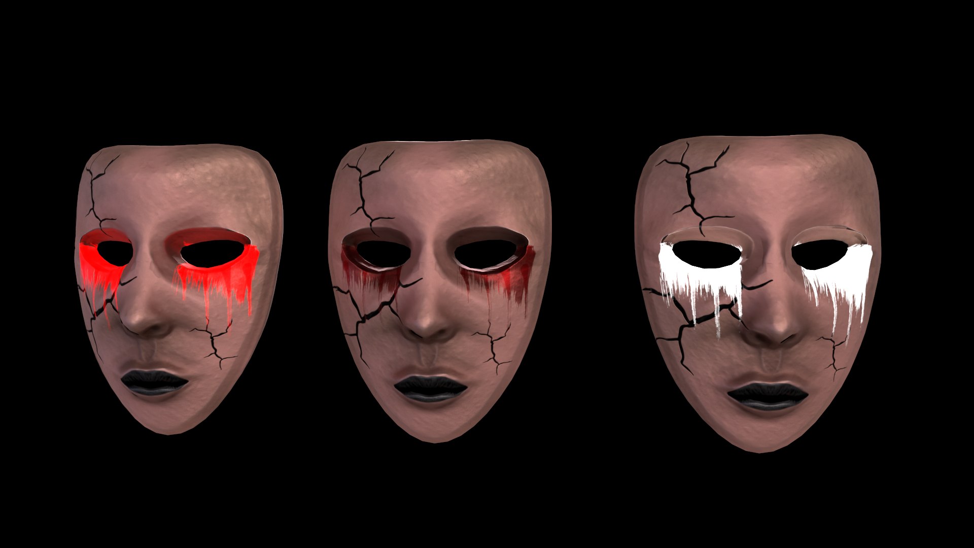 3D Theater Masks Pack Model - TurboSquid 2399687